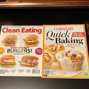 Clean Eating and Cooking Light Quick Baking Two Magazine Set